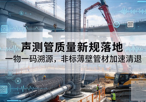 元宝声测管质量新规落地，一物一码溯源，非标薄壁管材加速清退